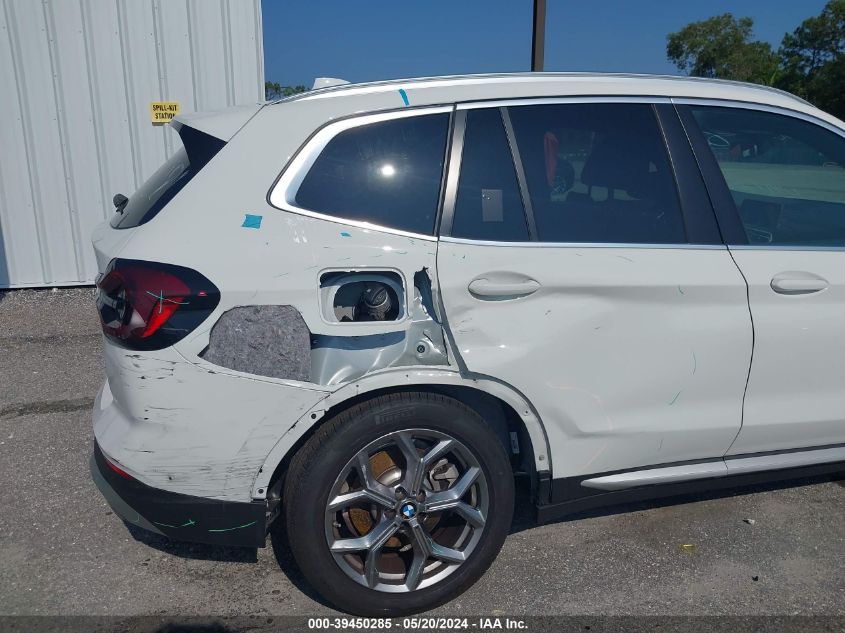 2023 BMW X3 Sdrive30I VIN: 5UX43DP02P9T00181 Lot: 39450285