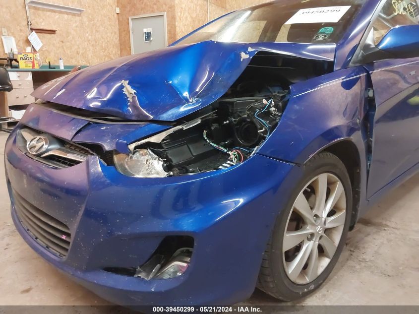 2012 Hyundai Accent Gls/Gs/Se VIN: KMHCU5AE9CU054883 Lot: 39450299
