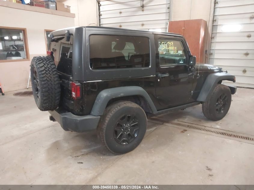 2016 Jeep Wrangler Willys Wheeler VIN: 1C4AJWAG8GL222973 Lot: 39450339