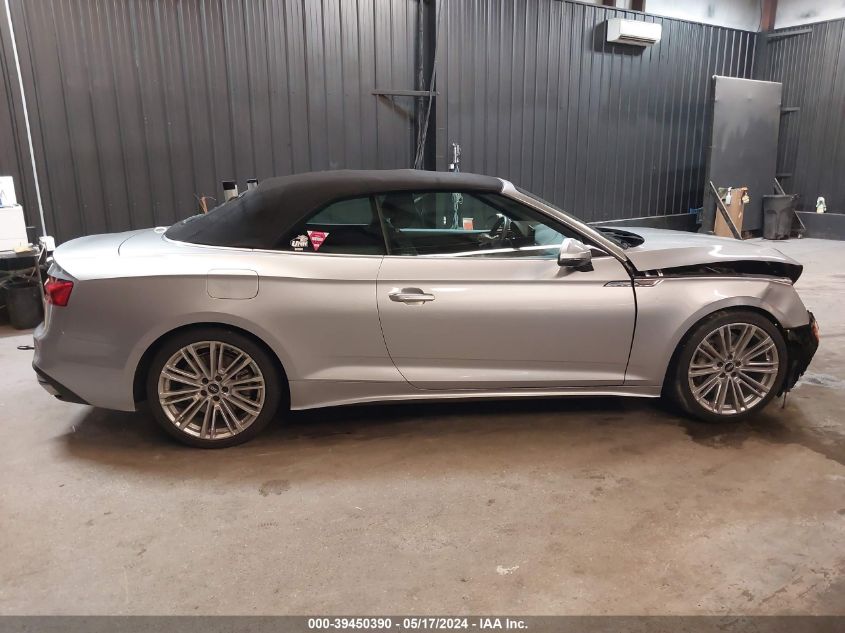 2022 Audi A5 Cabriolet Premium Plus 45 Tfsi Quattro S Tronic VIN: WAUWAGF52NN002228 Lot: 39450390