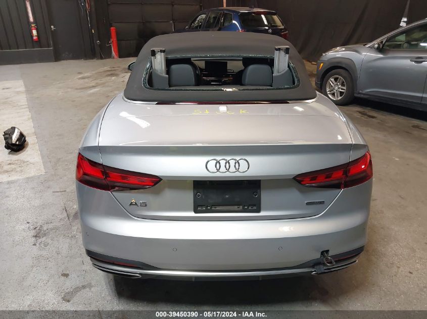 2022 Audi A5 Cabriolet Premium Plus 45 Tfsi Quattro S Tronic VIN: WAUWAGF52NN002228 Lot: 39450390