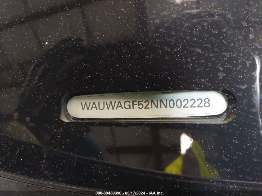 2022 Audi A5 Premium Plus 45 VIN: WAUWAGF52NN002228 Lot: 39450390
