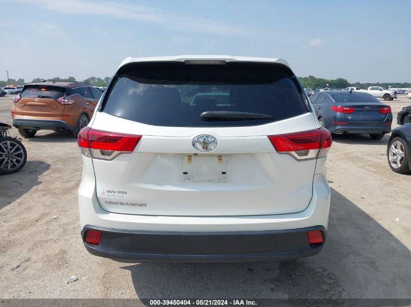 2018 Toyota Highlander Le VIN: 5TDZZRFH1JS269184 Lot: 39450404