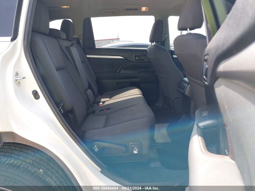 2018 Toyota Highlander Le VIN: 5TDZZRFH1JS269184 Lot: 39450404