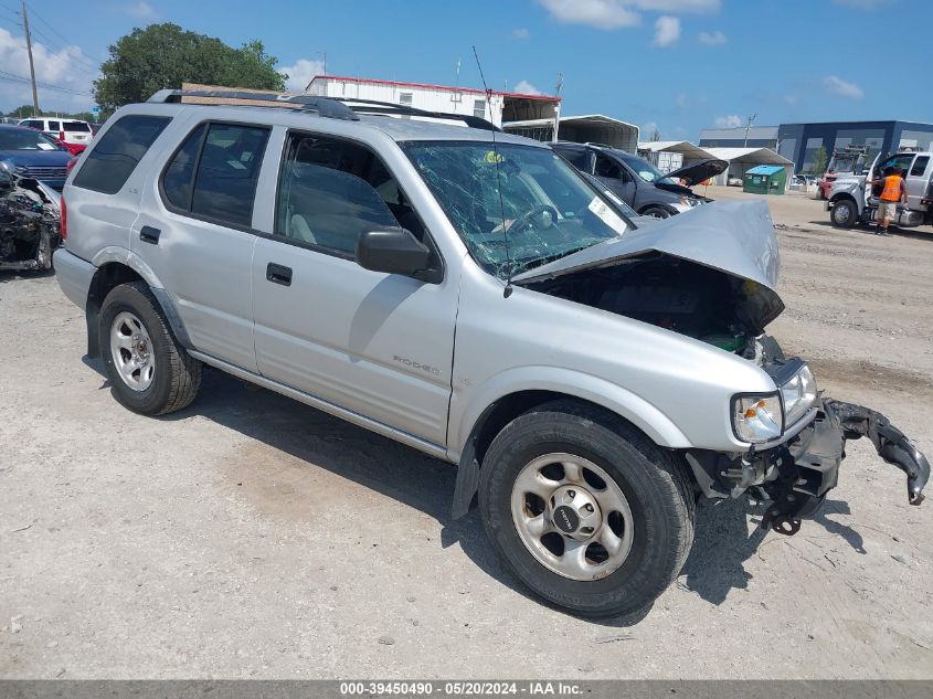 2001 Isuzu Rodeo Ls 3.2L V6/Lse 3.2L V6/S 3.2L V6 VIN: 4S2CK58W314345065 Lot: 39450490