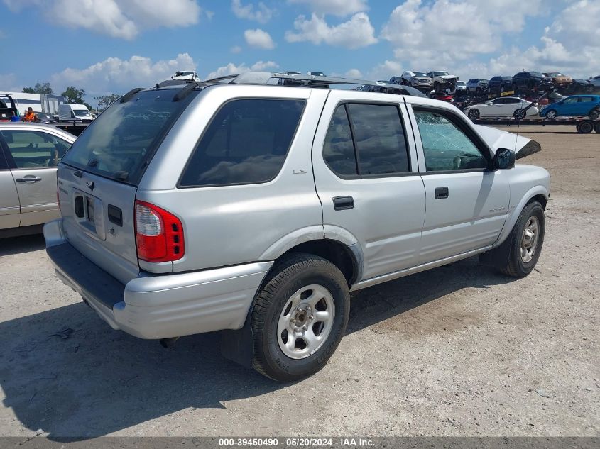 2001 Isuzu Rodeo Ls 3.2L V6/Lse 3.2L V6/S 3.2L V6 VIN: 4S2CK58W314345065 Lot: 39450490