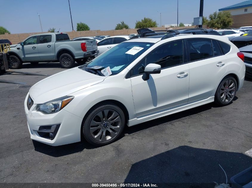 2015 SUBARU IMPREZA 2.0I SPORT LIMITED - JF1GPAW60F8300102