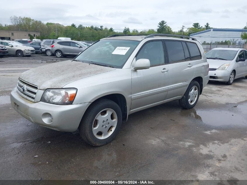 2007 Toyota Highlander Limited V6 VIN: JTEEP21A770201842 Lot: 39450504