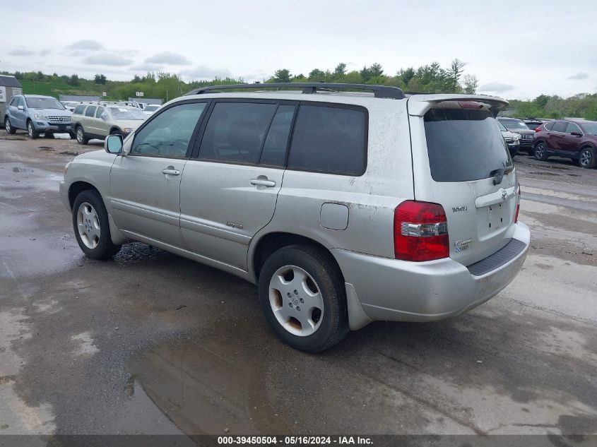 2007 Toyota Highlander Limited V6 VIN: JTEEP21A770201842 Lot: 39450504