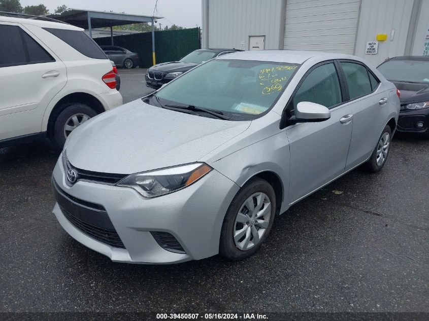 2016 Toyota Corolla Le VIN: 2T1BURHE2GC658002 Lot: 39450507