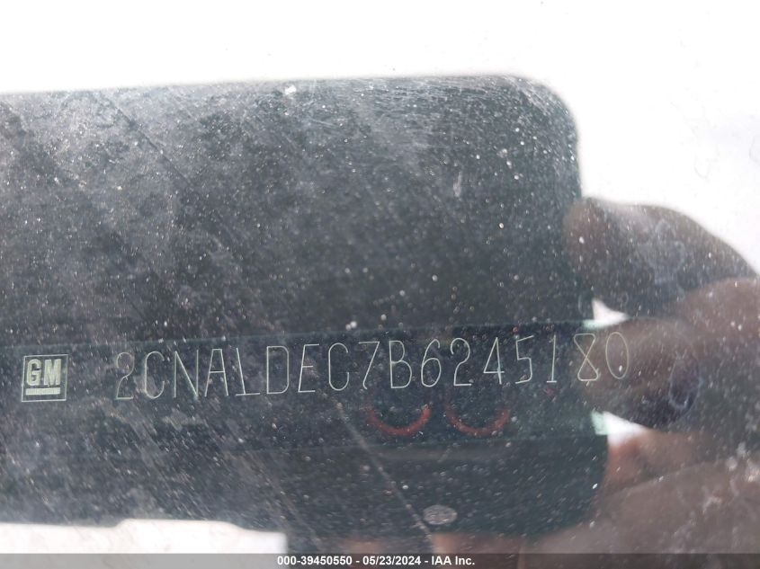 2011 Chevrolet Equinox 1Lt VIN: 2CNALDEC7B6245180 Lot: 39450550