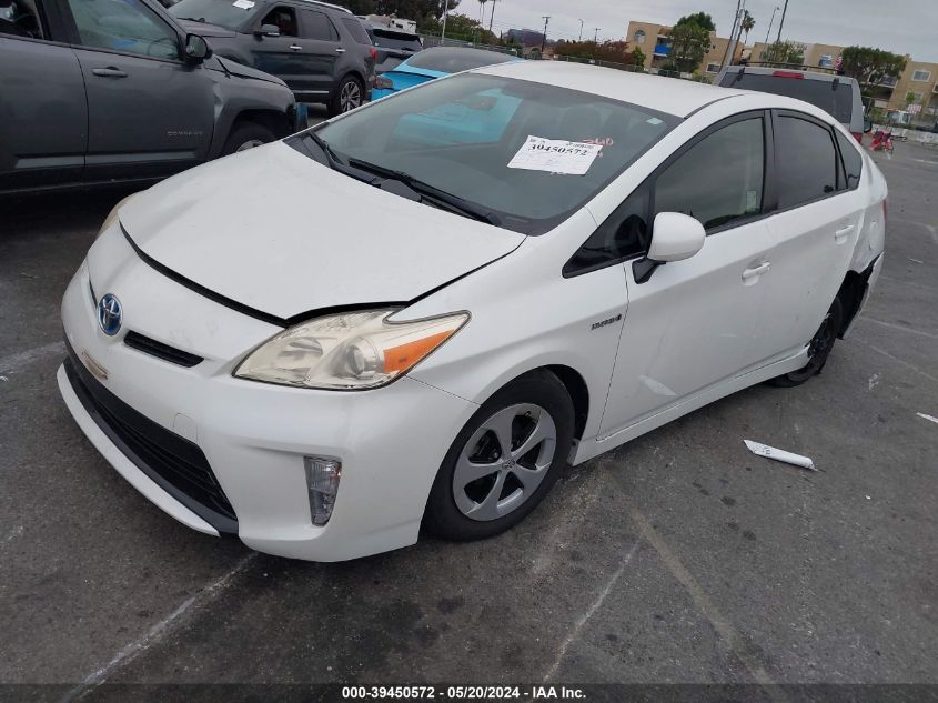 2014 Toyota Prius Two VIN: JTDKN3DUXE1748491 Lot: 39450572