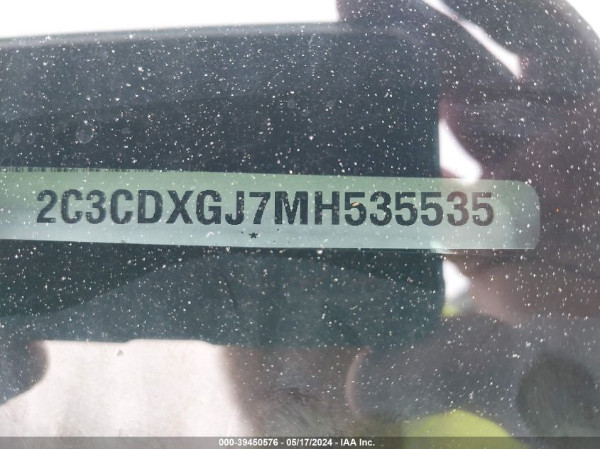 2021 Dodge Charger Scat Pack Rwd VIN: 2C3CDXGJ7MH535535 Lot: 39450576