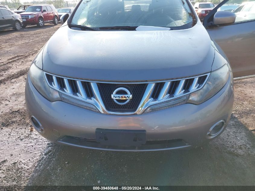 2010 Nissan Murano S/Sl/Le VIN: JN8AZ1MW0AW129390 Lot: 39450648