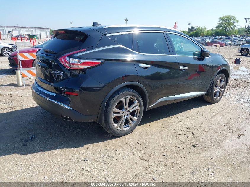 2018 Nissan Murano Platinum VIN: 5N1AZ2MH4JN178290 Lot: 39450670