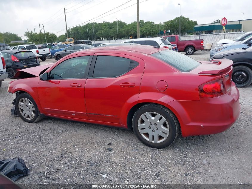 2013 Dodge Avenger Se VIN: 1C3CDZAB3DN589113 Lot: 39450678