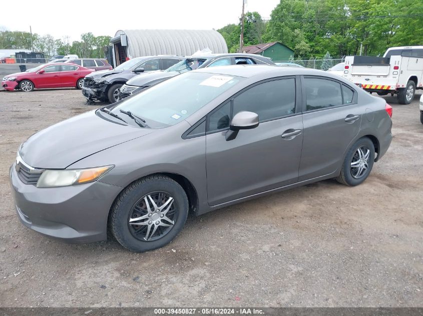 2012 Honda Civic Lx VIN: 2HGFB2F59CH522128 Lot: 39450827