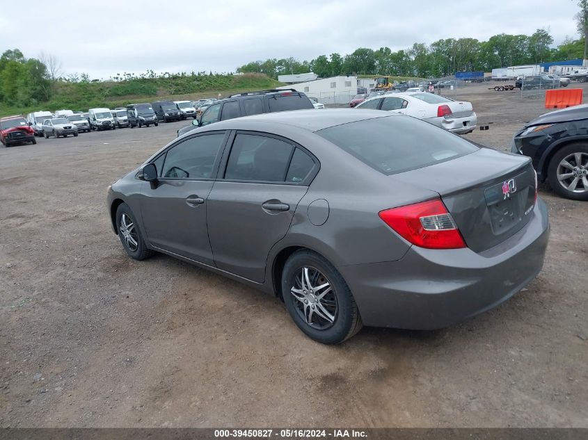 2012 Honda Civic Lx VIN: 2HGFB2F59CH522128 Lot: 39450827