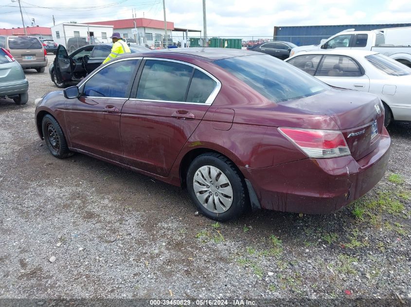 2008 Honda Accord 2.4 Lx VIN: 1HGCP26318A030573 Lot: 39450829