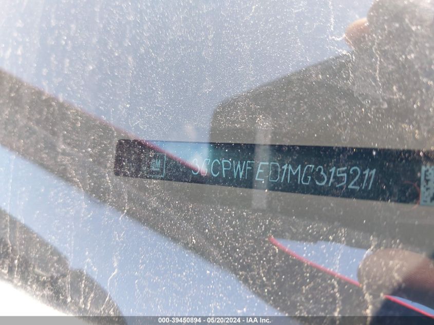 2021 Chevrolet Silverado 1500 VIN: 3GCPWFED1MG315211 Lot: 39450894
