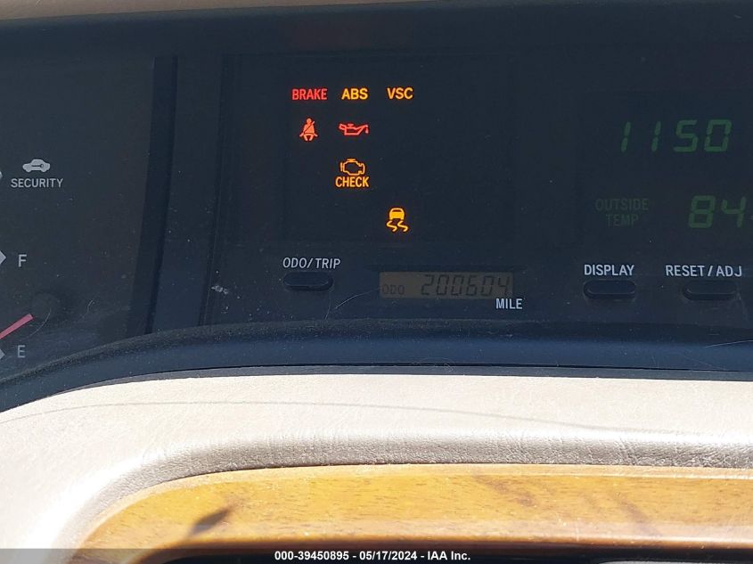 2001 Toyota Avalon Xls VIN: 4T1BF28B21U153333 Lot: 39450895