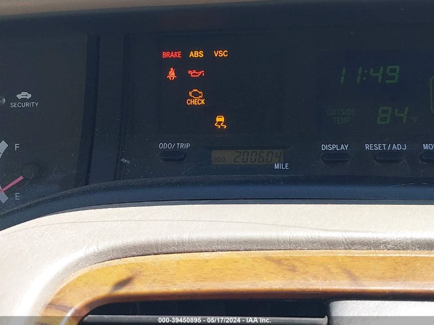 2001 Toyota Avalon Xls VIN: 4T1BF28B21U153333 Lot: 39450895