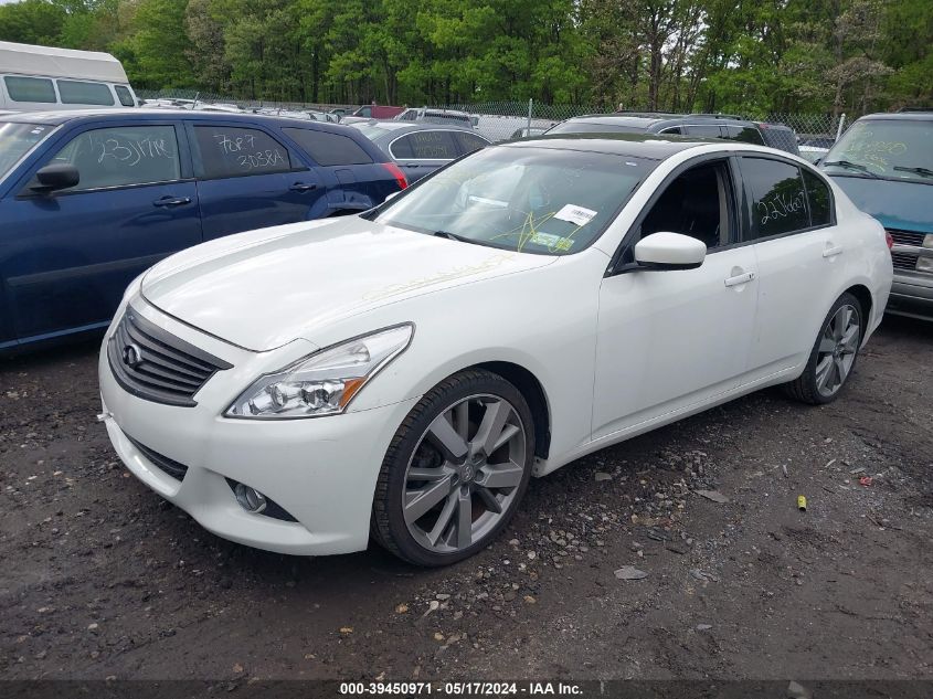 2012 Infiniti G37X VIN: JN1CV6AR0CM974799 Lot: 39450971