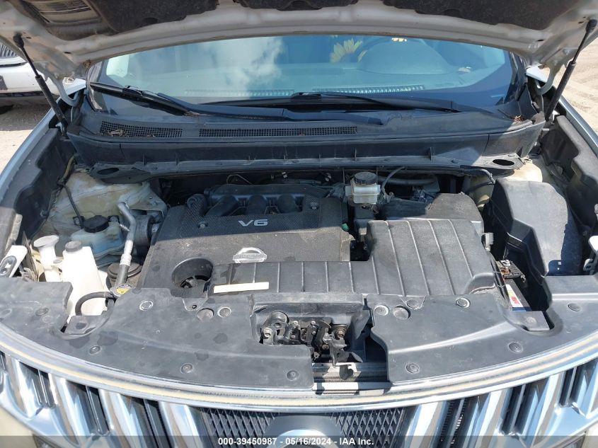 2010 Nissan Murano Sl VIN: JN8AZ1MW1AW115451 Lot: 39450987