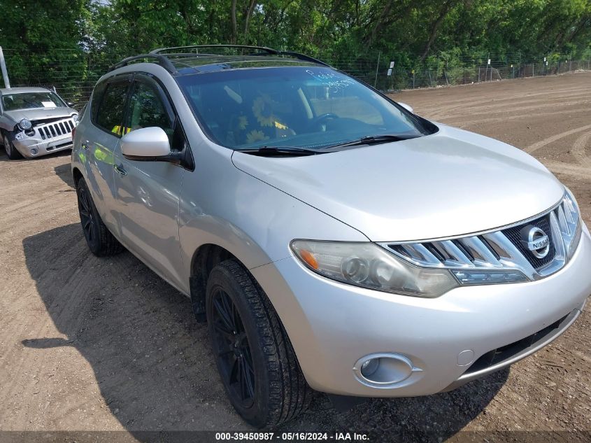 2010 Nissan Murano Sl VIN: JN8AZ1MW1AW115451 Lot: 39450987