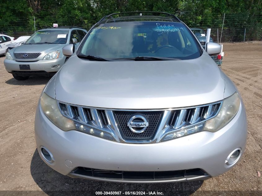 2010 Nissan Murano Sl VIN: JN8AZ1MW1AW115451 Lot: 39450987