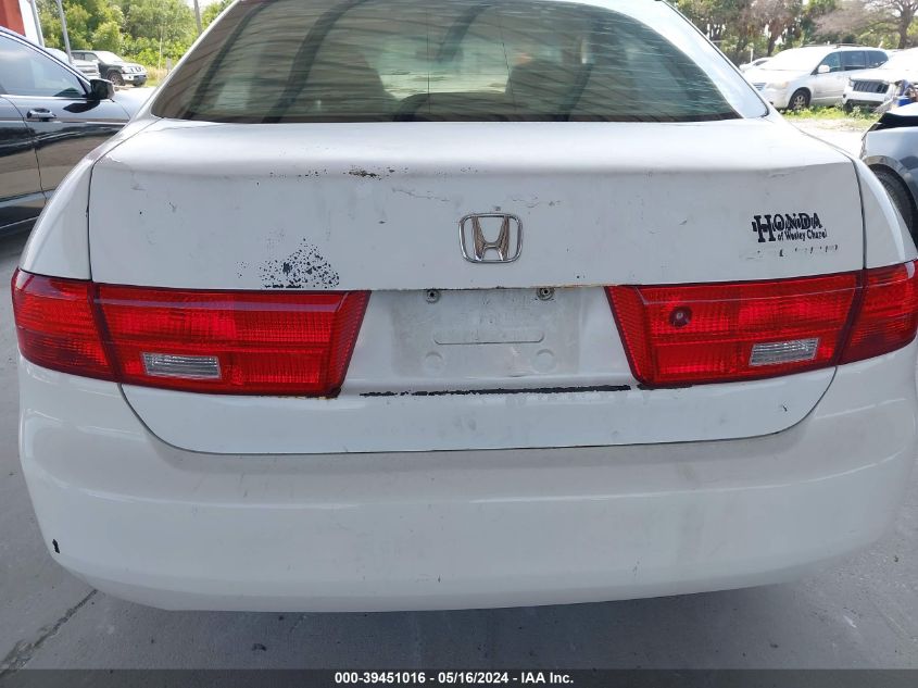 2005 Honda Accord 2.4 Lx VIN: 3HGCM56485G701303 Lot: 39451016