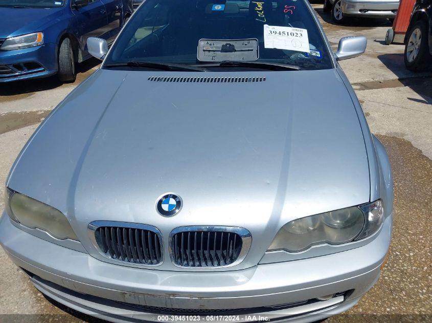 2001 BMW 330Ci VIN: WBABS53491EV88027 Lot: 39451023