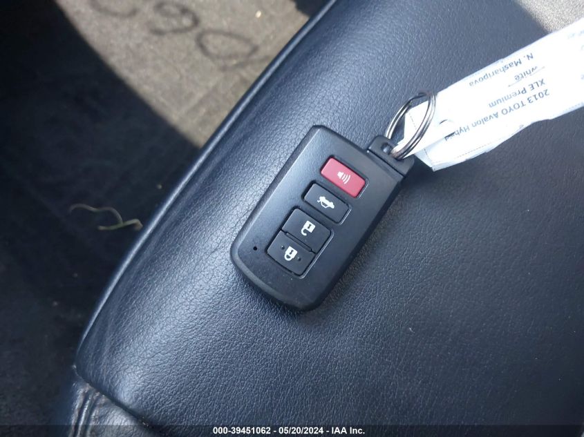 2013 Toyota Avalon Hybrid Xle Premium VIN: 4T1BD1EB3DU011033 Lot: 39451062