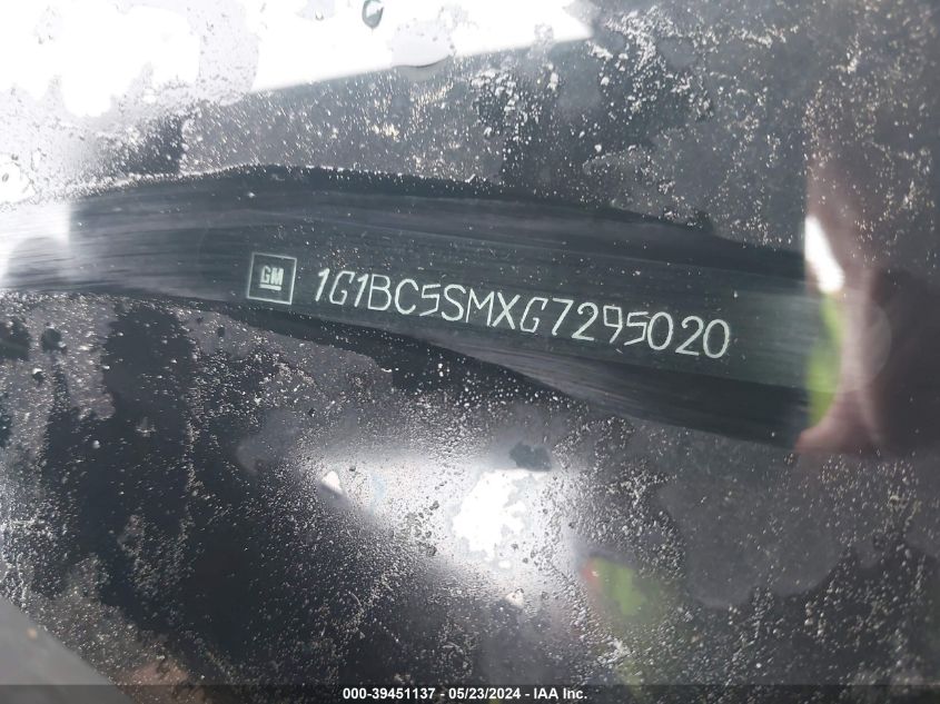 2016 CHEVROLET CRUZE LS - 1G1BC5SMXG7295020