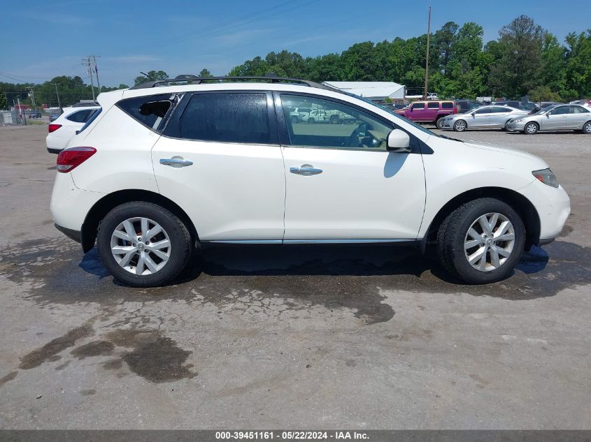 2012 Nissan Murano Sl VIN: JN8AZ1MU8CW104304 Lot: 39451161