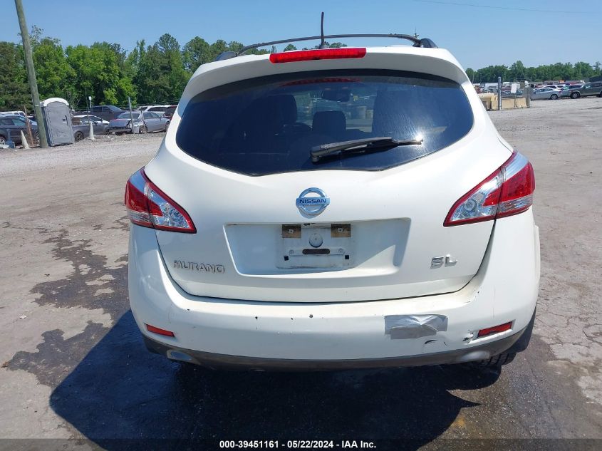 2012 Nissan Murano Sl VIN: JN8AZ1MU8CW104304 Lot: 39451161