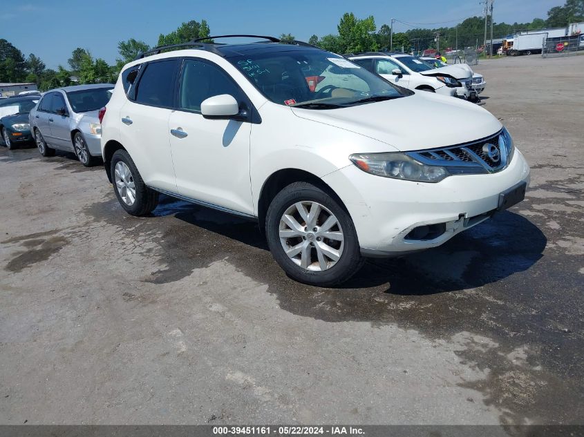 2012 Nissan Murano Sl VIN: JN8AZ1MU8CW104304 Lot: 39451161