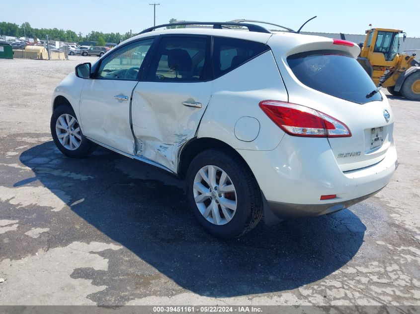 2012 Nissan Murano Sl VIN: JN8AZ1MU8CW104304 Lot: 39451161