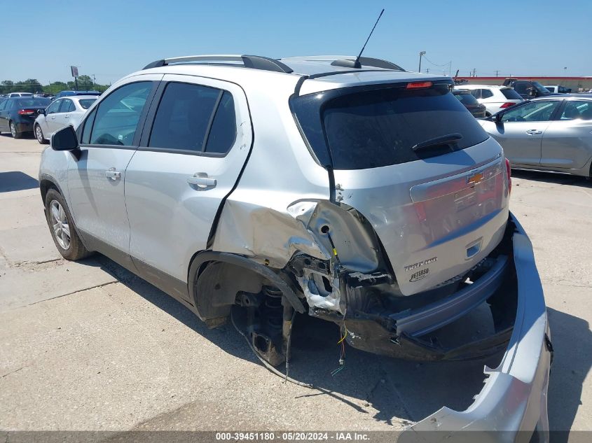 2021 Chevrolet Trax 1Lt VIN: KL7CJPSBXMB321892 Lot: 39451180