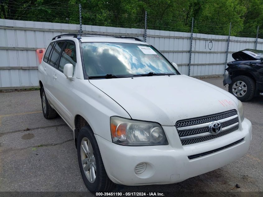 2006 Toyota Highlander Hybrid V6 VIN: JTEEW21A660014366 Lot: 39451190