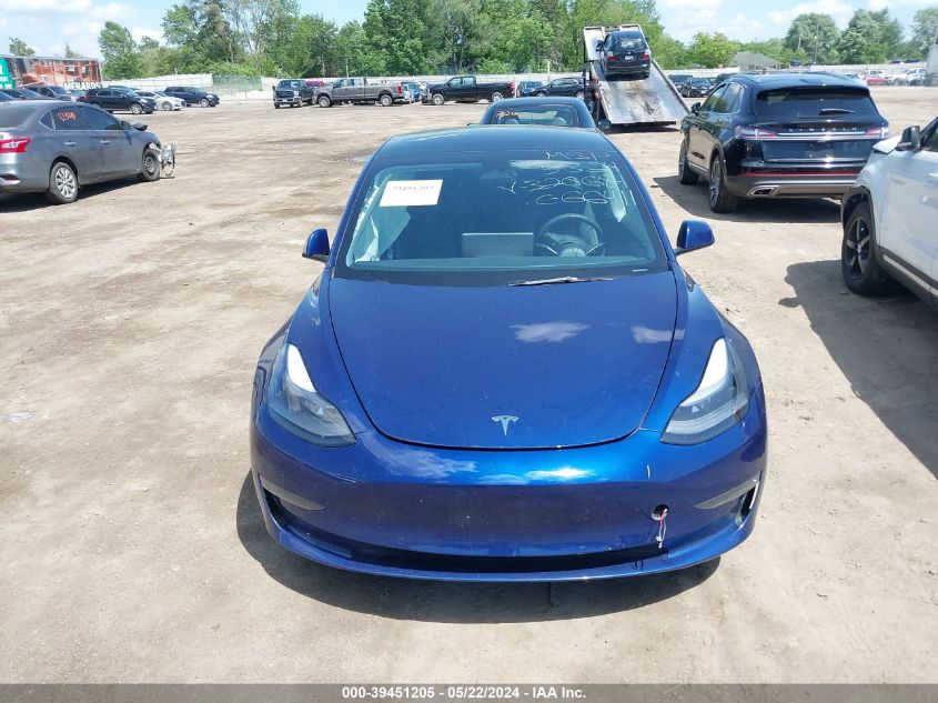 2022 Tesla Model 3 Long Range Dual Motor All-Wheel Drive VIN: 5YJ3E1EB0NF320684 Lot: 39451205