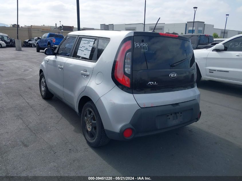 2015 Kia Soul VIN: KNDJN2A22F7778494 Lot: 39451220