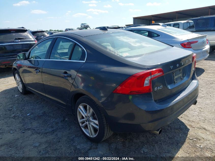 2013 Volvo S60 T5/T5 Platinum/T5 Premier/T5 Premier Plus VIN: YV1612FS3D2183460 Lot: 39451242