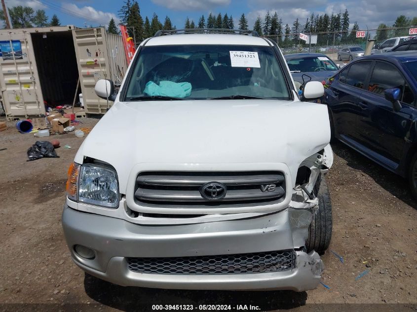 2003 Toyota Sequoia Sr5 V8 VIN: 5TDZT34A83S181806 Lot: 39451323