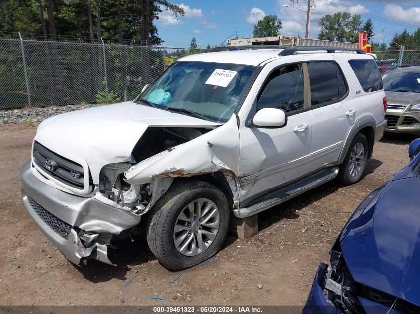 2003 Toyota Sequoia Sr5 V8 VIN: 5TDZT34A83S181806 Lot: 39451323