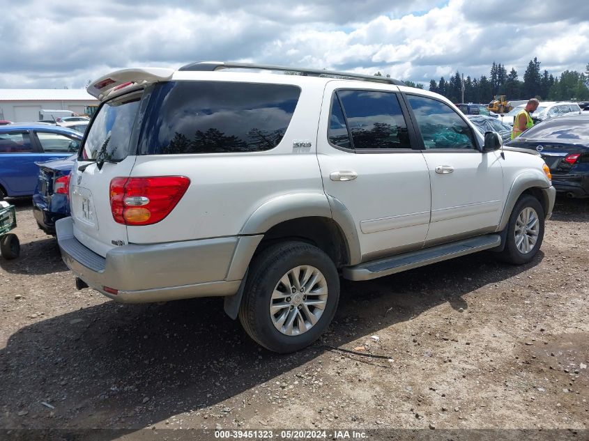 2003 Toyota Sequoia Sr5 V8 VIN: 5TDZT34A83S181806 Lot: 39451323