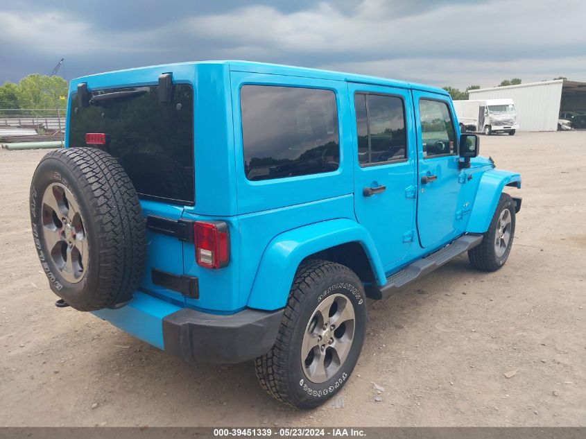 2017 Jeep Wrangler Unlimited Sahara 4X4 VIN: 1C4BJWEG0HL696237 Lot: 39451339