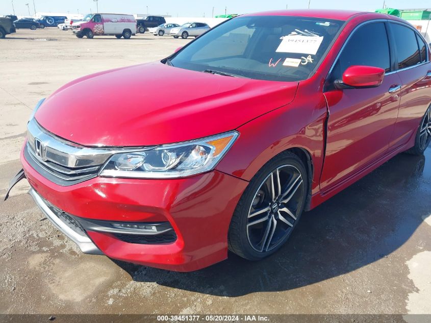 2016 Honda Accord Sport VIN: 1HGCR2F65GA076412 Lot: 39451377