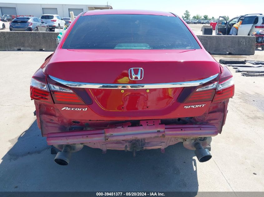 2016 Honda Accord Sport VIN: 1HGCR2F65GA076412 Lot: 39451377