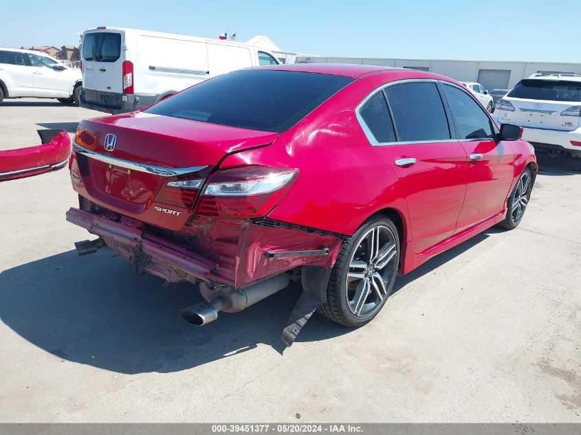 2016 Honda Accord Sport VIN: 1HGCR2F65GA076412 Lot: 39451377